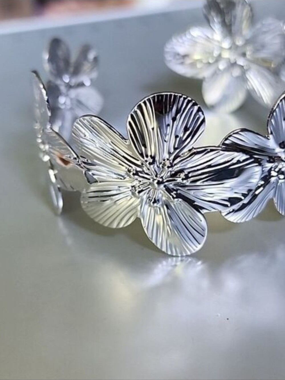 Boho Flower Cuff Bracelet Brand New Item
